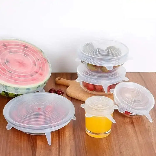 6-PC Silicone Airtight Bowl Covers | 6 Sizes | Rs 499 | BPA-Free House Holds ZauqRoz 
