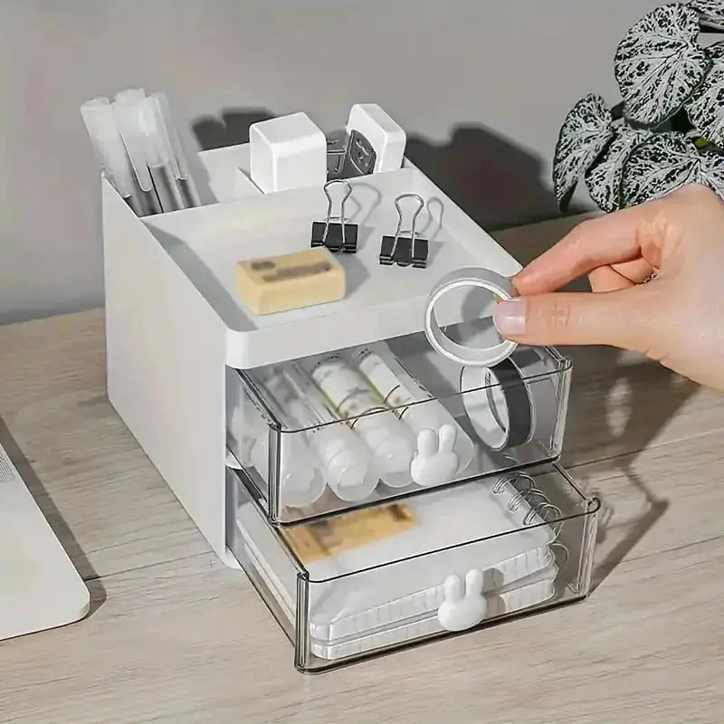 Rabbit Handle Clear Desk Organizer | Office & Home Storage – Rs 999 House Holds ZauqRoz 